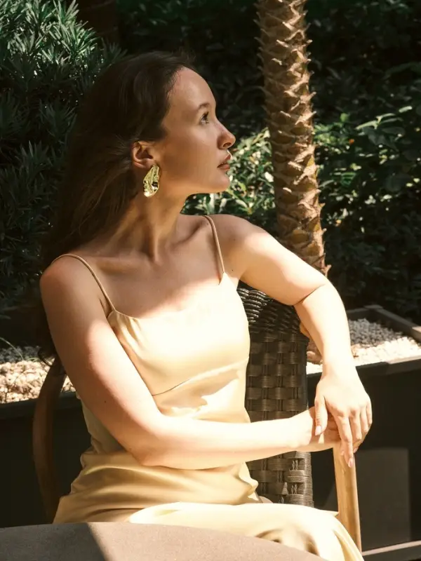 Серьги пластик &laquo;Кофейное зерно&raquo;, цвет золото