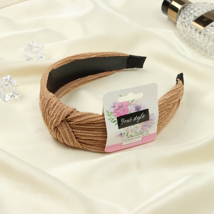 Ободок для волос Ободок для волос "Салли" 4 см, горчичиный