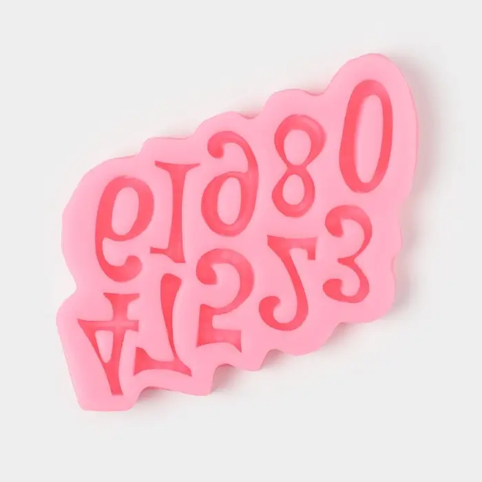 Молд для заливки &laquo;Цифры&raquo;, силикон, 10 ячеек, 15&times;10 см, МИКС