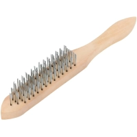 Щетка металлическая 5-рядная с деревянной ручкой SPARTA (748245)