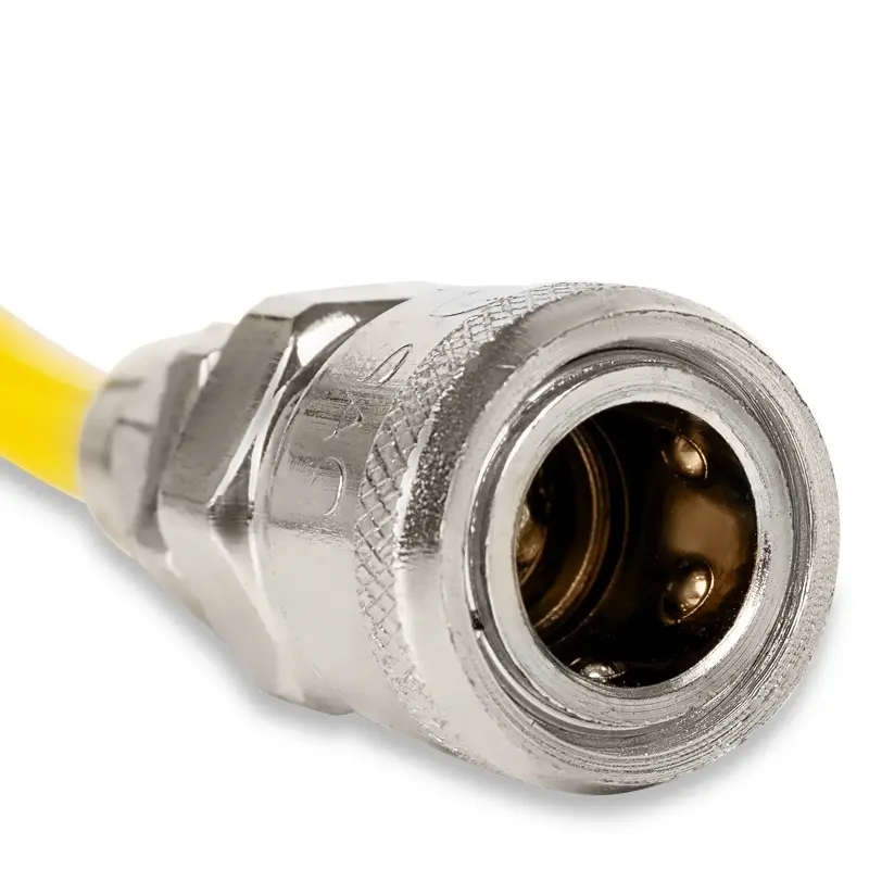 Универсальный шланг-удлинитель с манометром для автомобильных компрессоров HS-01