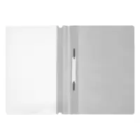 Папка-скоросшиватель Calligrata, А4, 180 мкм, серая, прозрачный верх