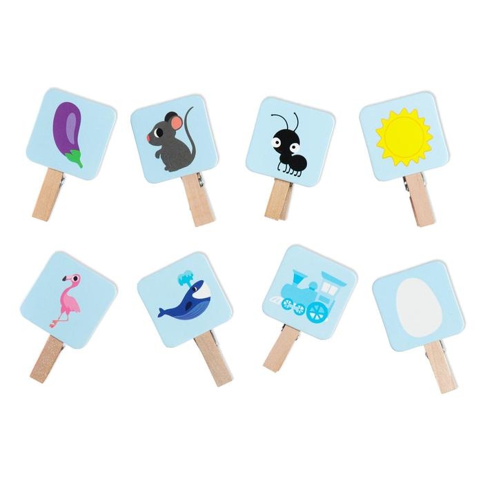 Настольная игра «Учим цвета» с прищепками, 3+ Настольная игра «Учим цвета» с прищепками, 3+