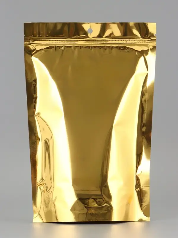 Пакет дой-пак, матовый, золотой, с прозрачной стенкой,20&times;30&times;8 см