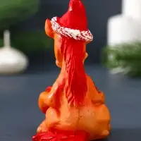 Свеча фигурная "Лошадка с мешком" 5,5х6,5х9,5 см, цв. золотой