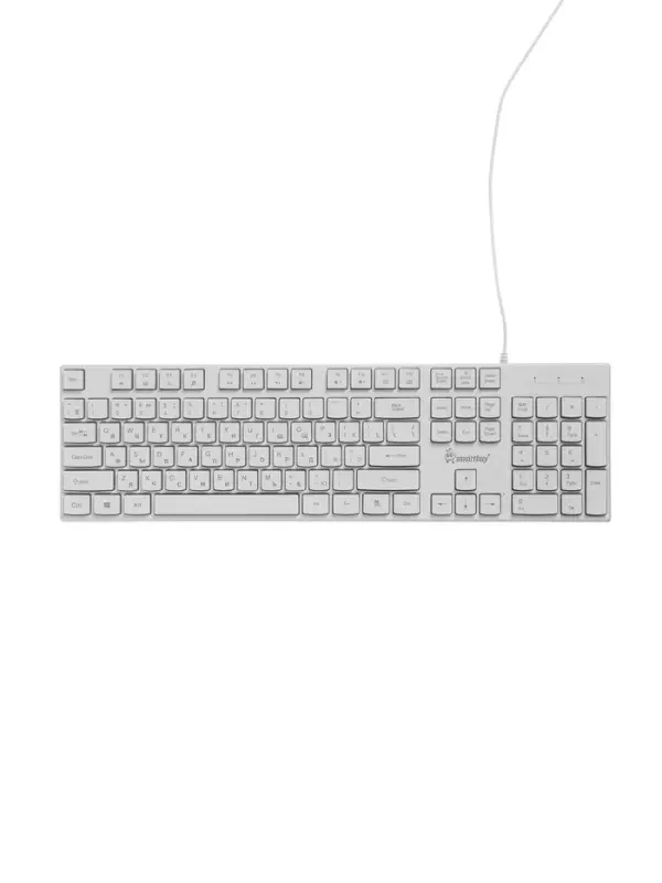 Клавиатура Smartbuy ONE 250, проводная, мембранная, 104 клавиши, USB, с подсветкой, белая Клавиатура Smartbuy ONE 250, проводная, мембранная, 104 клавиши, USB, с подсветкой, белая