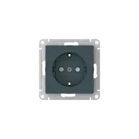 ATLASDESIGN РОЗЕТКА с заземлением со шторками, 16А, быстрозажимные клеммы, ИЗУМРУД