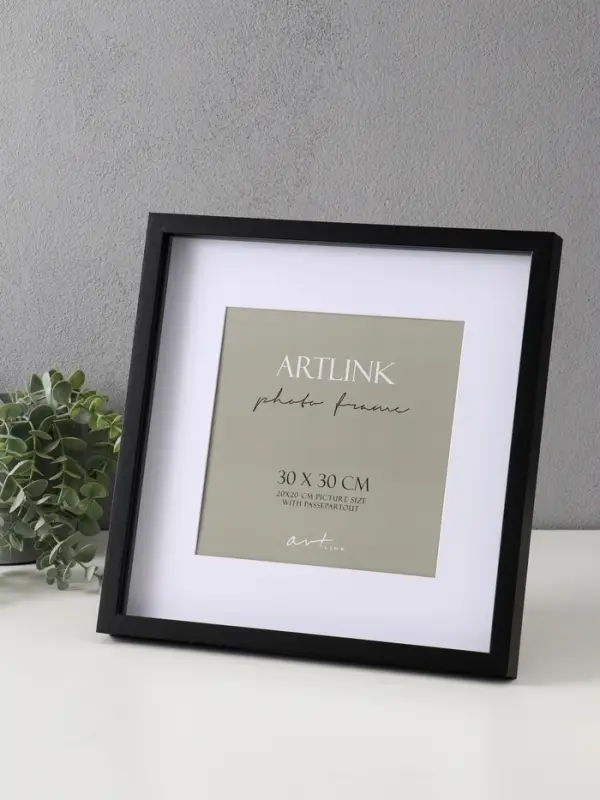 Фоторамка МДФ Фоторамка МДФ "Camila" 30х30 см, с паспарту (18х18 см), чёрный