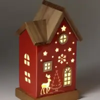 Фигурка керамическая с подсветкой &laquo;Домик с оленем у ёлки&raquo; 11&times;8&times;18.5 см