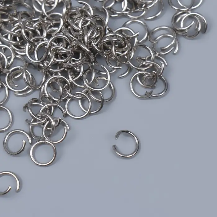 Основа для творчества металл Основа для творчества металл "Разжимное кольцо" набор 200 шт d=0,5 см 0,8х0,8 см