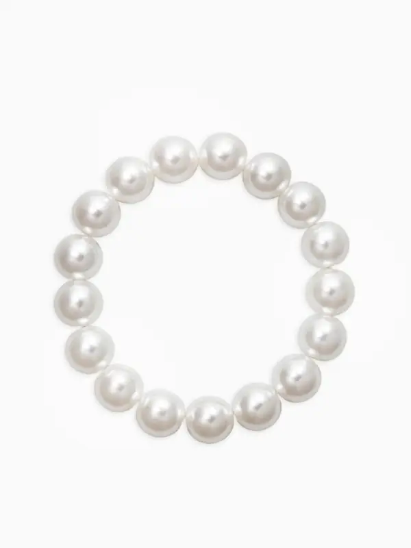 Браслеты из бусин &laquo;Жемчужный облик&raquo;, набор 7 шт. бусины №6.8.10.14, белый