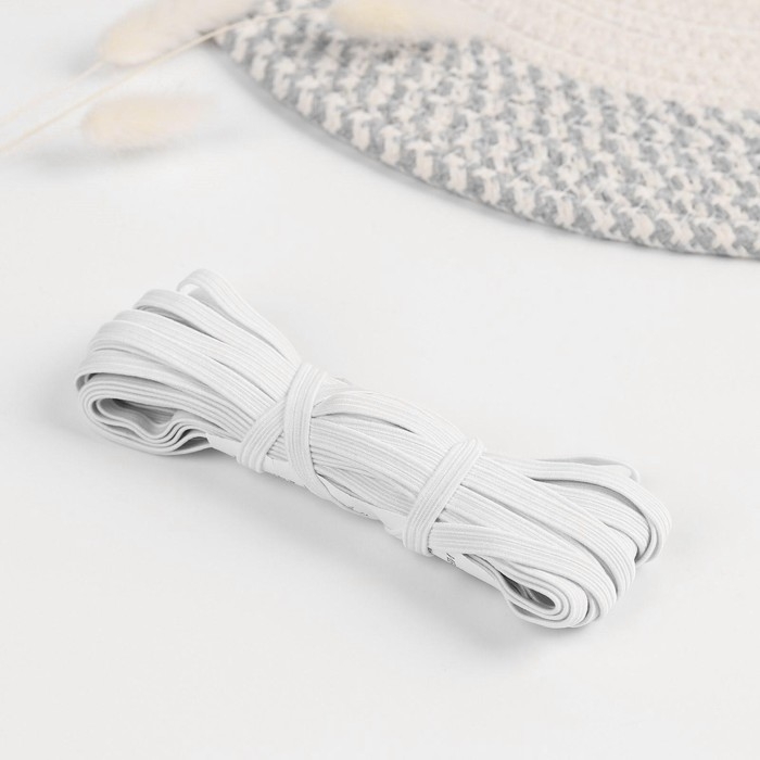 Резинка бельевая, 6 мм, 10 ± 1 м, цвет белый, цена за 1 штуку Резинка бельевая, 6 мм, 10 ± 1 м, цвет белый, цена за 1 штуку