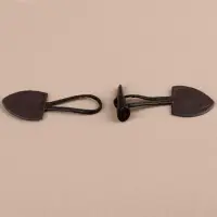Застёжка-клевант 16&times;3.6 см, 3 шт., коричневая