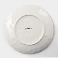 Тарелка Доляна &laquo;Космос&raquo;, d=21.2 см, фарфор, белая, синяя