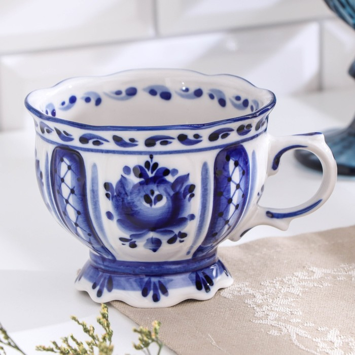 Чашка «Надежда», 12х10х8 см, гжель Чашка «Надежда», 12х10х8 см, гжель