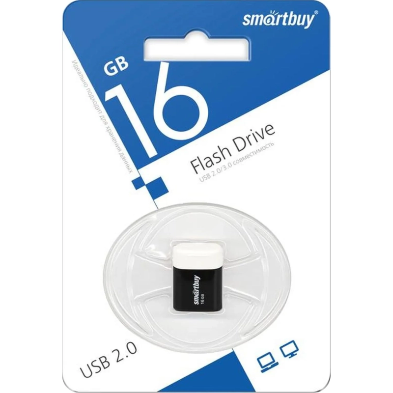 Флеш-память Smartbuy 16GB LARA Black(SB16GBLARA-K)