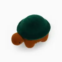 Футляр бархатный под серьги/кольцо &laquo;Черепашка&raquo;, 4.2&times;6,8, цвет зелёно-коричневый, вставка белая