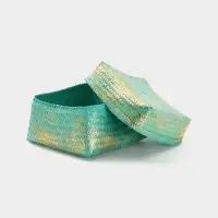 Корзинка плетёная &laquo;Голден мини&raquo;, 30&times;30&times;20 см, голубая