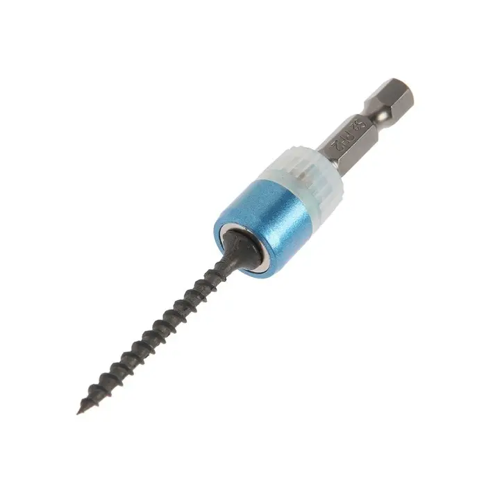 Адаптер для бит ТУНДРА, круглый магнит, пластиковый корпус Адаптер для бит ТУНДРА, круглый магнит, пластиковый корпус