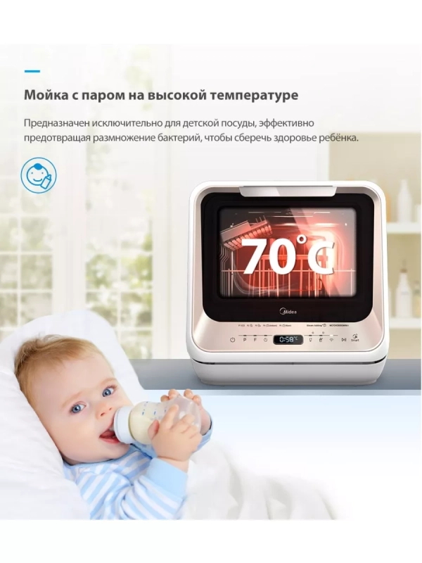 Мини посудомоечная машина настольная MCFD42900GMINI-i Wi-Fi