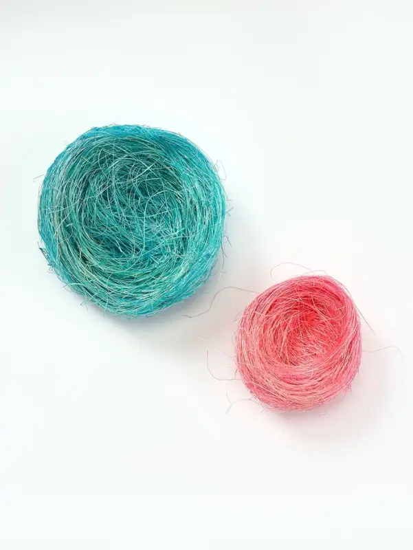 Гнездо, 7 см, крашеная солома, МИКС