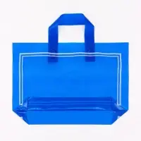 Пакет с петлевой ручкой синий 35 х 25 х 8 см  80 мкм