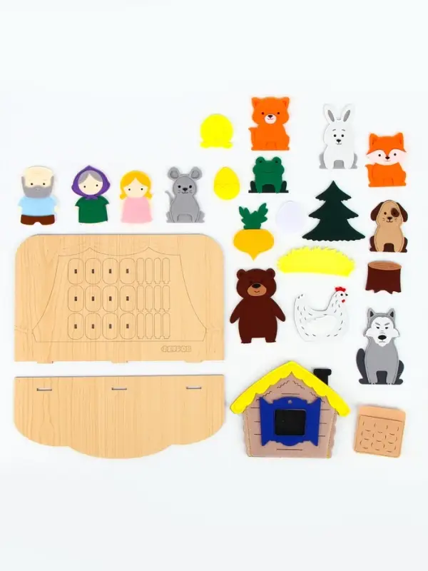 Настольный театр &laquo;Набор 5 в 1: Колобок, Репка, Курочка Ряба, Теремок, Маша и медведь&raquo;