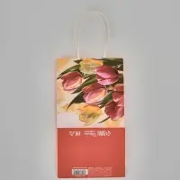 Пакет подарочный крафт «8 марта», 12 × 21 × 9 см