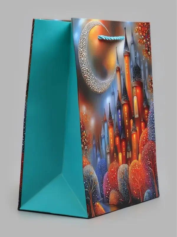 Пакет подарочный ламинированный "Город", S 18 x 23 х 10 см