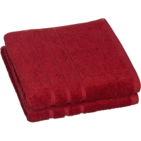Полотенце махровое Luscan/бордюр 500г/м2, 50х90, бордо, 2 шт/уп