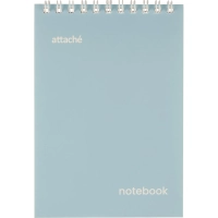 Блокнот Attache Акварель гребень картон А6. 40л голубой