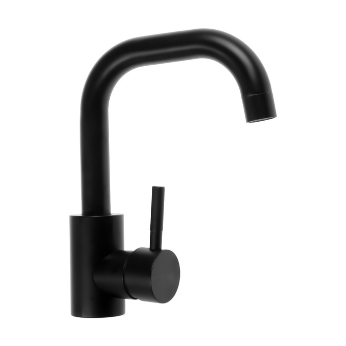 Смеситель для раковины ZEIN Z2508, короткий излив, картридж 40 мм, нержавеющая сталь, черный Смеситель для раковины ZEIN Z2508, короткий излив, картридж 40 мм, нержавеющая сталь, черный