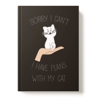Записная книжка А5, 96л Мы с котом, тв обл, мат лам