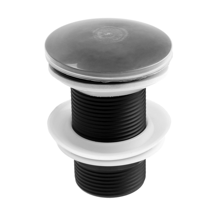 Донный клапан ZEIN engr, большая кнопка, нержавеющая сталь, черный Донный клапан ZEIN engr, большая кнопка, нержавеющая сталь, черный