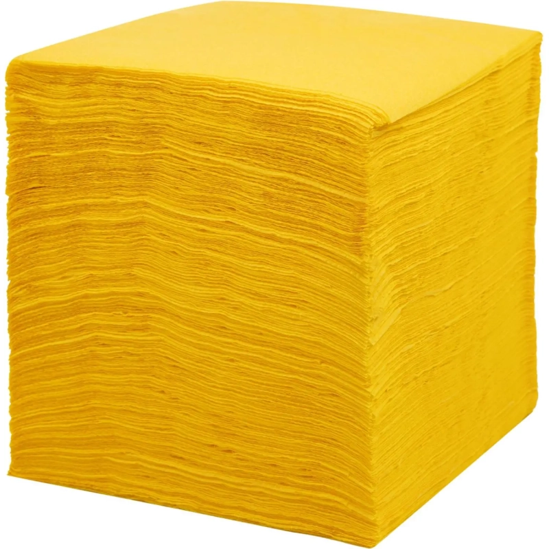 Салфетки бумажные 1сл 33х33см желтый 250шт/уп