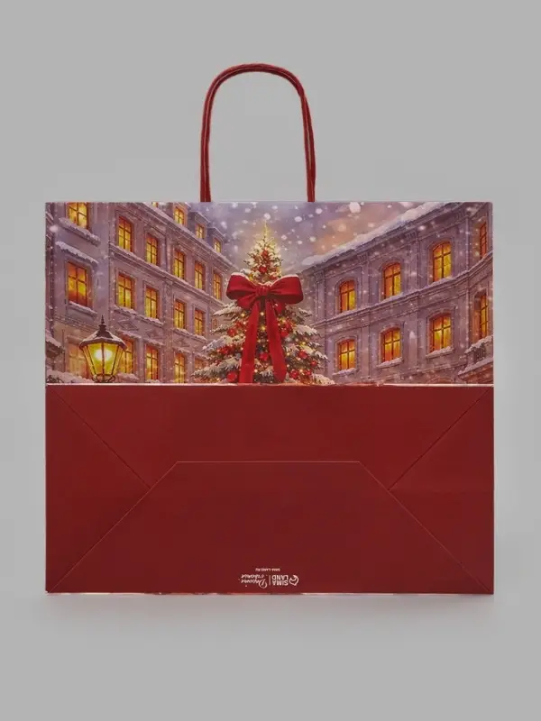Пакет подарочный крафтовый &laquo;Сказка&raquo;, 32&times;28&times;15 см