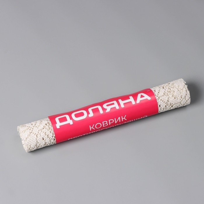 Коврик противоскользящий Доляна «Цветы», 30×100 см, цвет белый Коврик противоскользящий Доляна «Цветы», 30×100 см, цвет белый