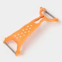 Овощечистка Доляна &laquo;Горох&raquo;, двухсторонняя, 16 см, оранжевая