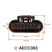 Разъём 7 pin без проводов для катушки зажигания Chevrolet Cruze, Lacetti, Opel Astra, Mokka