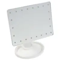 Зеркало с подсветкой KZ-06, 26.5&times;16&times;12 см, 22 диода, сенсорная кнопка, белое