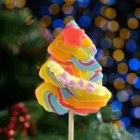 Карамель на палочке «Елочка лолли», радуга, 55 г Карамель на палочке «Елочка лолли», радуга, 55 г
