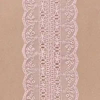 Кружево на сетке, 45 мм, 11&plusmn;1 м, нежно-розовое