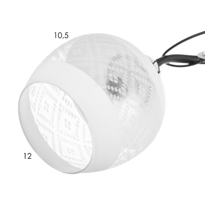 Люстра Люстра "Мона" 2х60Вт Е27 Хром, чёрный 45х35х28см