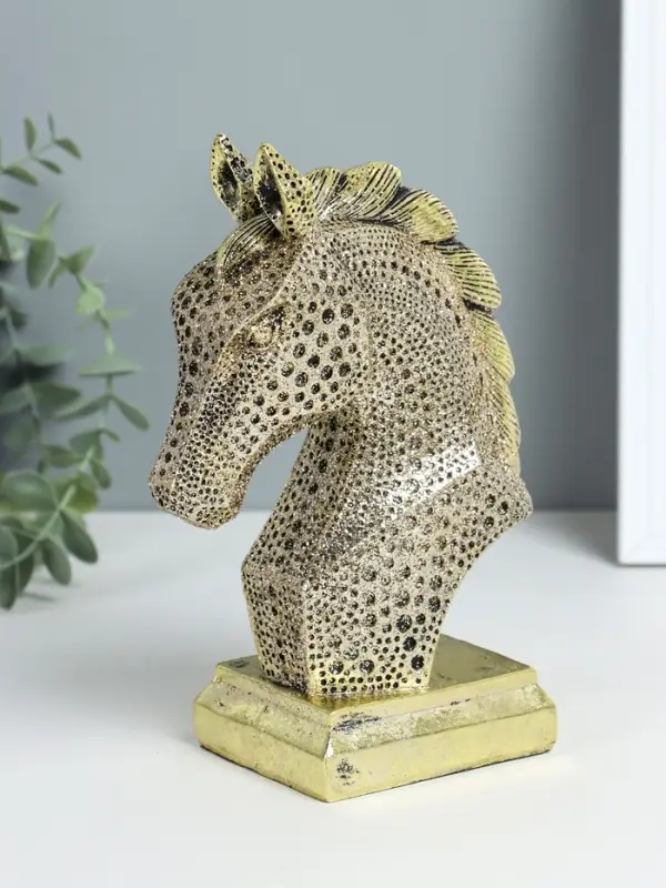 Сувенир полистоун бюст "Голова коня" 14х7х20 см