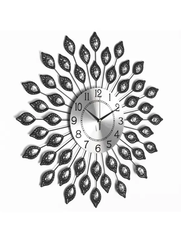 Часы настенные интерьерные &laquo;Завитки с листочками&raquo;, серия: Ажур, бесшумные, плавный ход, d=58 см, циферблат 22 см