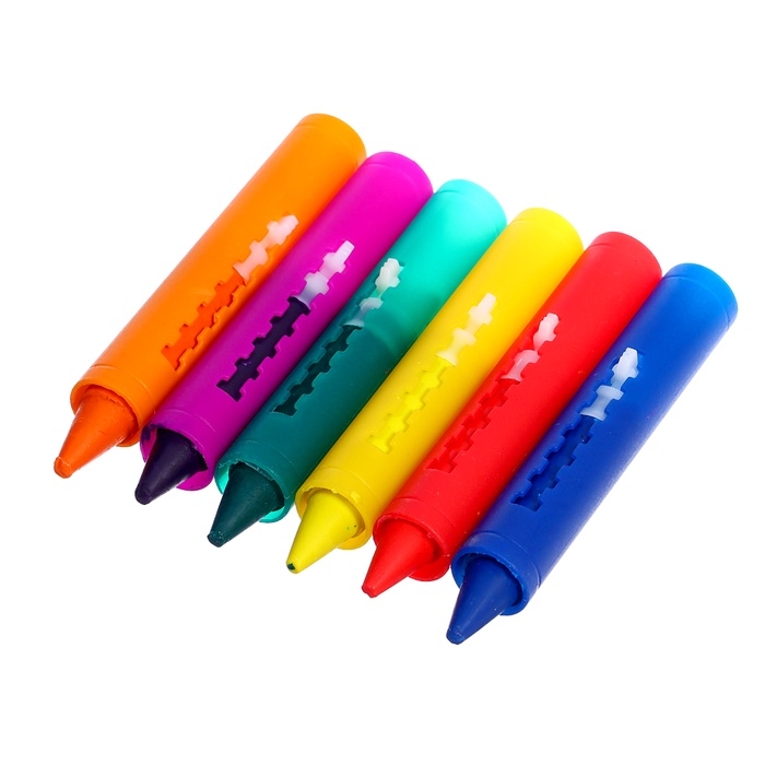 Набор мелков для ванны с трафаретами, 6 мелков, 6 трафаретов Набор мелков для ванны с трафаретами, 6 мелков, 6 трафаретов