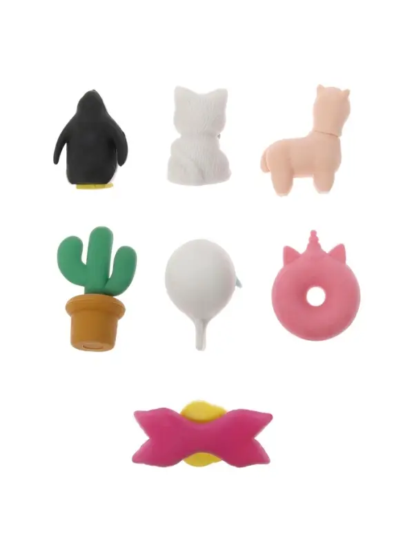 Набор фигурных ластиков, 7 штук, МИКС