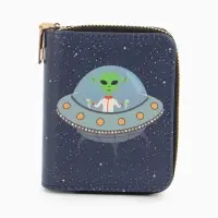 Кошелек дет 07-01-01 Июнь2540 космос, 8,52,510,5 см, 2 отд+отд/молн, д/карт, синий