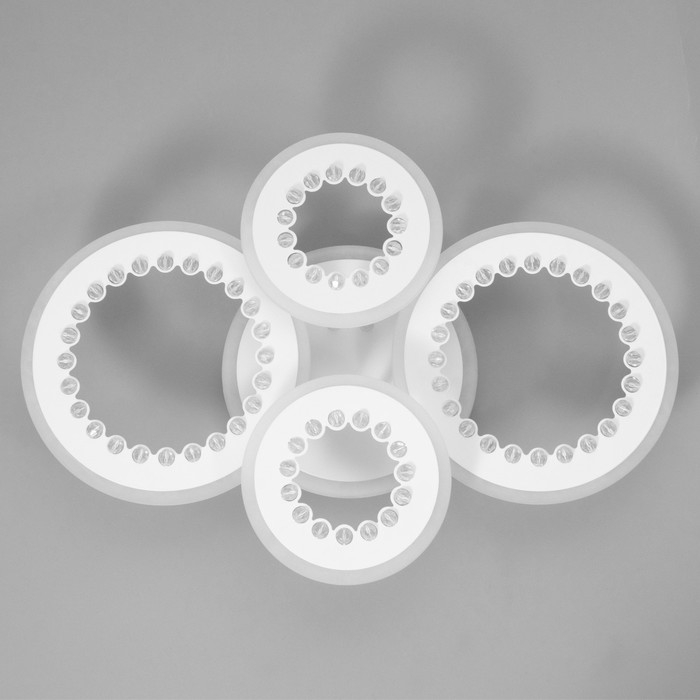 Люстра с ПДУ Люстра с ПДУ "Рафаэль" LED 150Вт 3000-6000Вт RGB белый 58,5х38,5х12,5см BayerLux