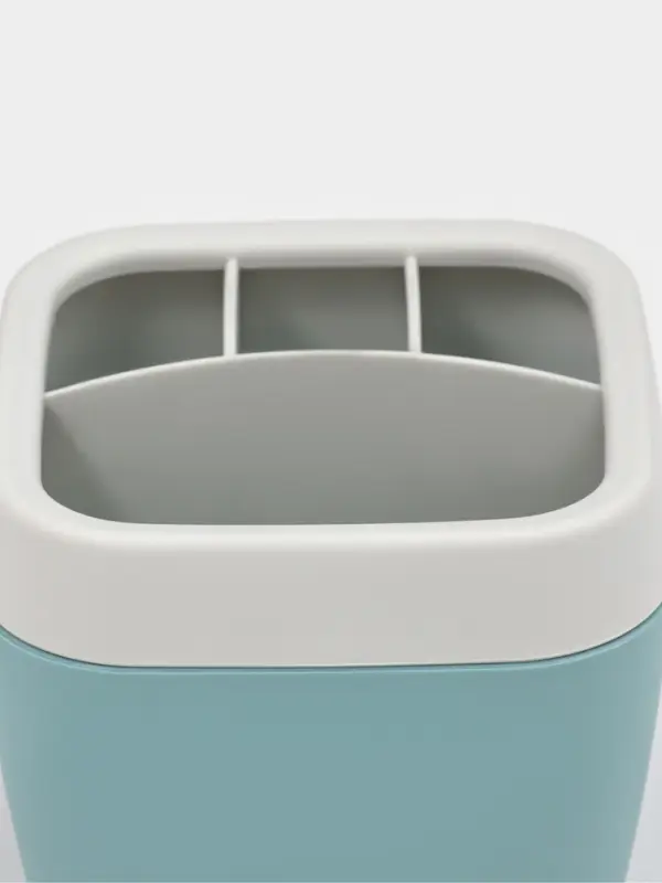 Подставка для зубных щёток Martika &laquo;Эллиса&raquo;, 10.4&times;10.4&times;9.9 см, пластик, бирюзовая